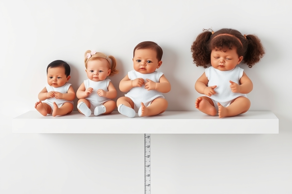 Diverse dimensioni di bambole reborn: mini, neonato e toddler