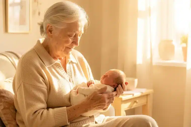 doll therapy anziano con bambola reborn terapia calma stanza soleggiata