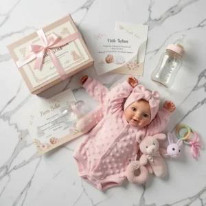 Corredino completo bambola reborn Sunny accessori regalo certificato