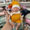 Bambola Reborn Sarah Mini 18cm — Micro Preemie Full Body Silicone Femminuccia Espressione Dolce
