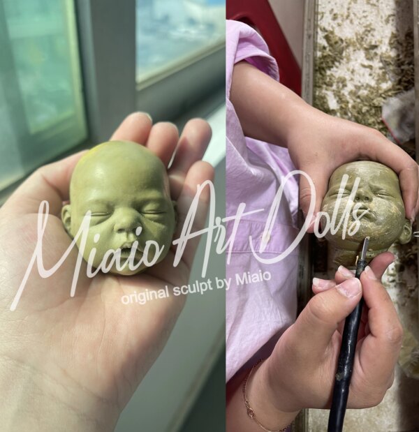 Bambola Reborn Sarah Mini 18cm — Micro Preemie Full Body Silicone Femminuccia Espressione Dolce