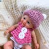 Bambola Reborn Vivienne Mini 15cm — Pocket-Size in Silicone Pieno con 3 Varianti Colore (Bianco/Rosa/Rosso)