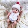 Bambola Reborn Vivienne Mini 15cm — Pocket-Size in Silicone Pieno con 3 Varianti Colore (Bianco/Rosa/Rosso)