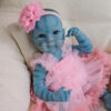 Bambola Reborn Zara Avatar 49cm — Stile Na'vi Awake Bagnabile Completa con Tutu Rosa