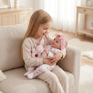 Bambola Reborn Emma 48cm — Neonata Realistica con Corpo Morbido e Pelle 3D Artigianale dettaglio