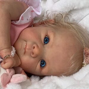 Bambola Reborn Martina 45cm — Corpo Morbido Ponderato, Capelli a Mano