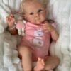 Bambole Reborn Femmine Martina 6 Bambola Reborn Martina vestitino rosa capelli biondi impiantati a mano