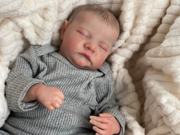Bambole Reborn Femmine Rosa 2 Bambola Reborn Rosa primo piano volto dormiente con ciglia dipinte a mano