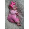 Bambole Reborn Grandi Adriana 2 Bambola Reborn Adriana neonata 50 cm sleeping in pigiamino a righe rosa