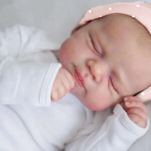 Bambola Reborn Mia 45cm — La Più Leggera 0,8 kg, Sleeping Baby Profumata dettaglio