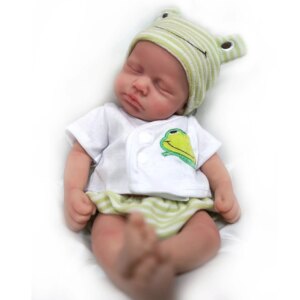 Bambola Reborn Diego 30cm — Micro Preemie Maschio in Silicone Pieno, Bagnabile dettaglio