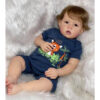 Bambole Reborn Maschio Lorenzo 1 Bambola Reborn Lorenzo toddler 50cm con bodino giungla tigre hello blu navy