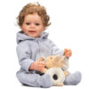 Bambola Reborn Matteo 55cm — Toddler Maschio con Capelli Rooted Fiber, Video in Pagina