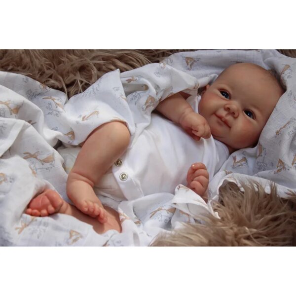 Bambola Reborn Andrea 48cm — Pittura Multi-Strato con Vene Visibili, Prezzo Basso Unisex