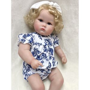 Bambola Reborn Charlotte 60cm — Toddler Bionda con Occhi Azzurri dettaglio